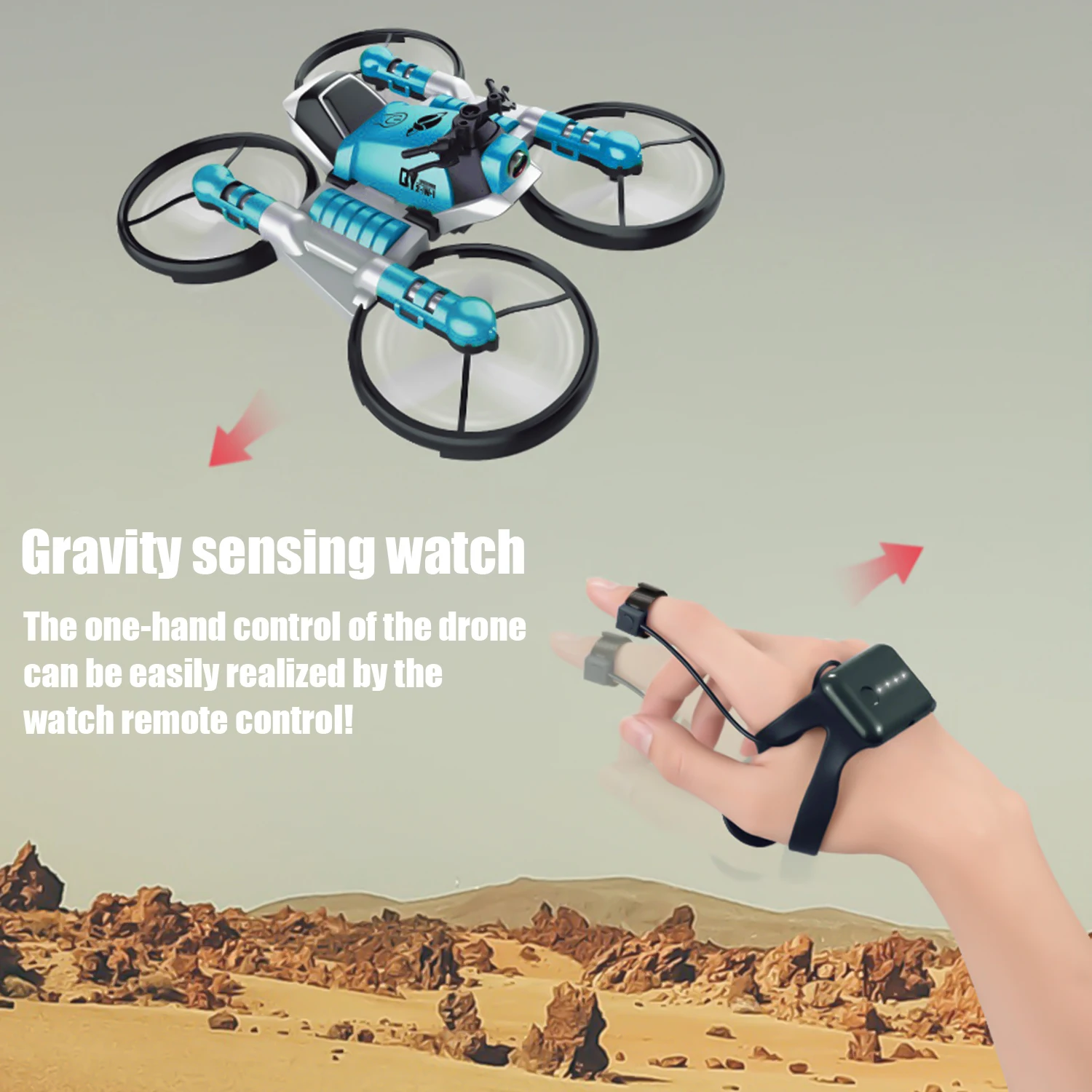Мини 2 в 1 2,4 GHz 0.3MP wifi RC складной аэрофотосъемка Дрон деформация мотоцикл вертолет Квадрокоптер самолет игрушка