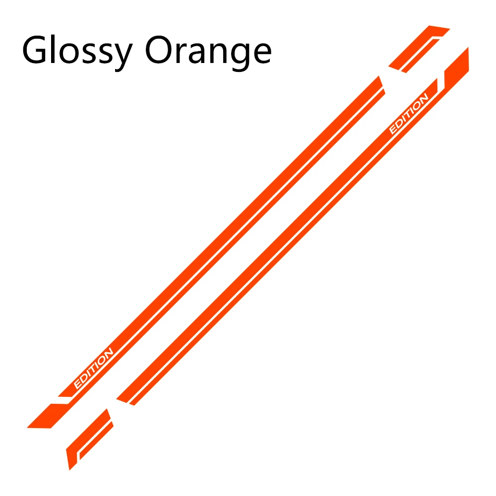 Glossy Orange Для Volkswagen Multivan T5 T6 наклейки для боковой двери автомобиля, виниловая пленка, наклейки для автомобиля, аксессуары для тюнинга автомобиля, 2 шт - Название цвета: Glossy Orange
