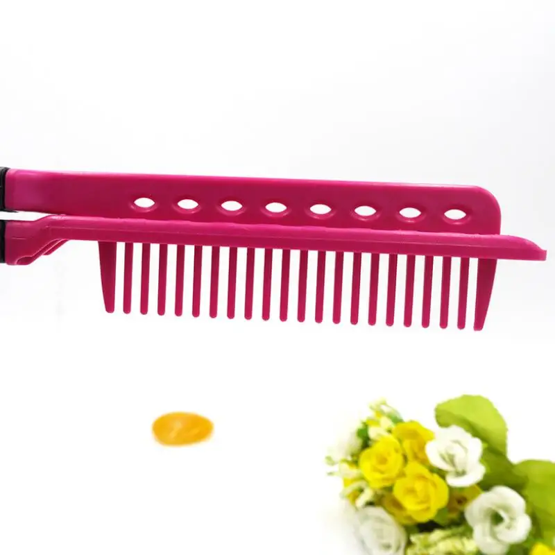 Мода DIY Профессиональная щетка для волос инструмент для укладки тренировки запутывания V тип выпрямитель для волос Расческа синий/розовый LX7733