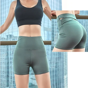 

Women Bandage Short High Waist Sport Fitness Quick Dry Hollow Cross Short Gym Running Workout Leggings Bottom