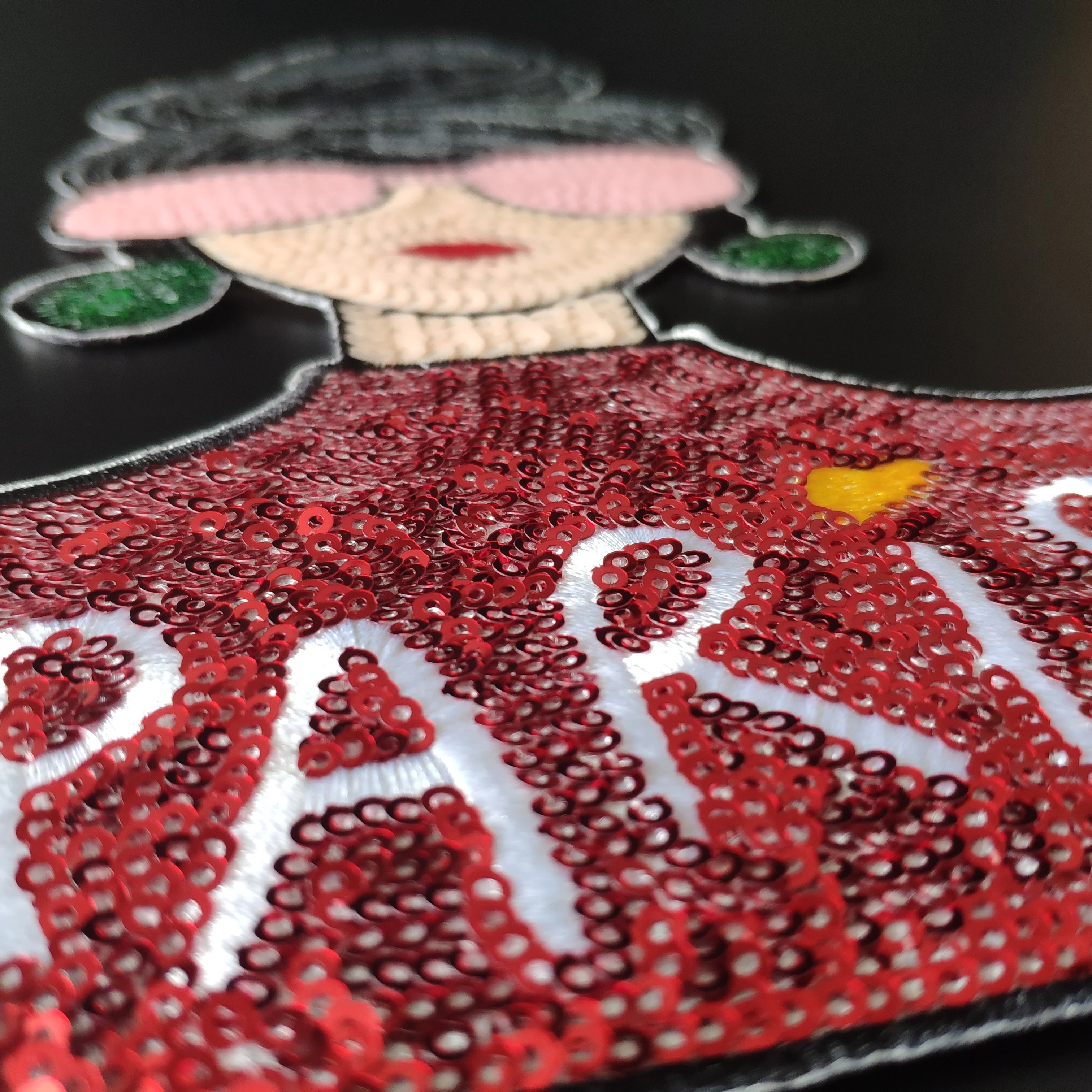 Sequins Patch PARIS Women Diy Clothes Stickers Large Biker Badge Iron Ons Patches For Clothing Strange Things Christmas Gift