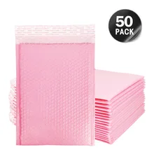 

50Pcs Gift Envelopes Bubble Mailers Padded Envelopes Pink Envelopes Packaging Bags For Business Poly Envelopes Bag For Packaging