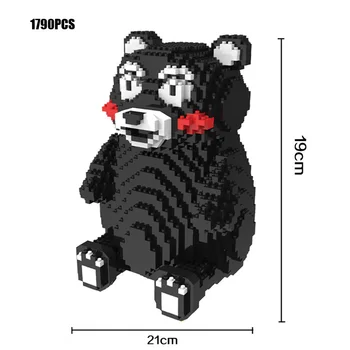 

Kumamon nanobricks toy Japan cartoon figures black bear micro diamond block assembly building bricks model collection for gifts