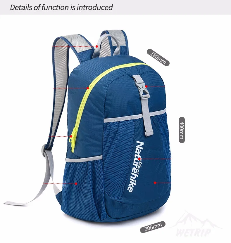 NatureHike, спортивный мужской рюкзак для путешествий, женский, Сверхлегкий, для отдыха на природе, школьный рюкзак, сумки, 22л, 5 цветов