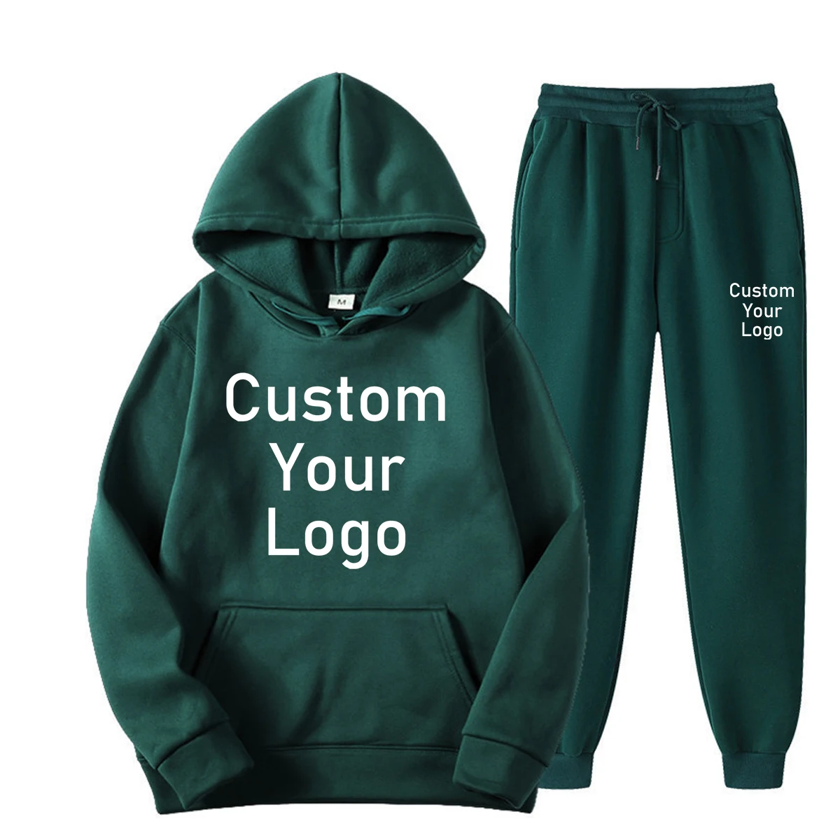 Men Women Tracksuits Make Your Design Logo Text Custom Hoodie Set Original Design Printed Sweatshirt and Sweatpants 2 Pieces Set mens loungewear sets Men's Sets