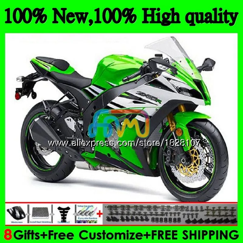 Инъекции для KAWASAKI ZX-10R 1000CC ZX1000 ZX 10 сотрудников отдела исследований 26BS. 48 ZX 10R 1000 ZX10R 16 зеленого цвета фабрики 17 18 OEM обтекатели - Цвет: No. 1
