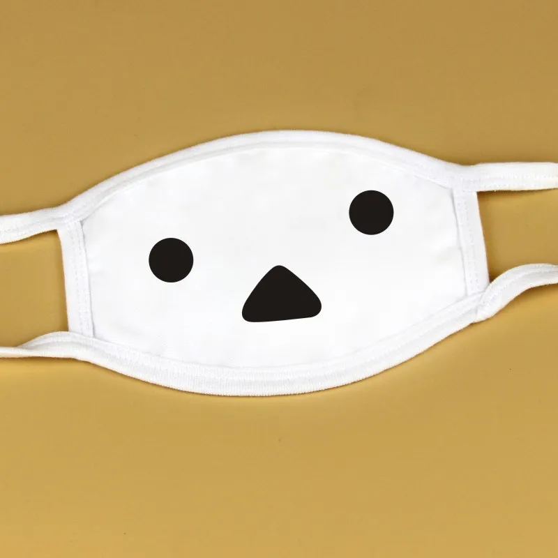 Маска для лица аниме мультфильм рот Муфельная маска для лица покрытие для велоспорта против пыли хлопок лицевая Защитная крышка маски - Цвет: 14KZ-white3054