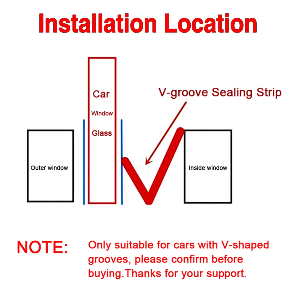 Auto Fenster Dichtung Streifen Noise Isolierung Auto Dichtung V-Förmigen  Gummi Füllstoff Abdichtung Streifen Selbstklebende Entwurf Weathers 2 meter  - AliExpress