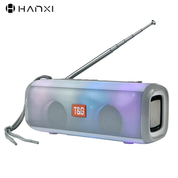 

TG144 Wireless Bluetooth Speaker & FM Radio LED Flash Light Portable Loudspeaker Wireless Column With FM Adjustable Antenna