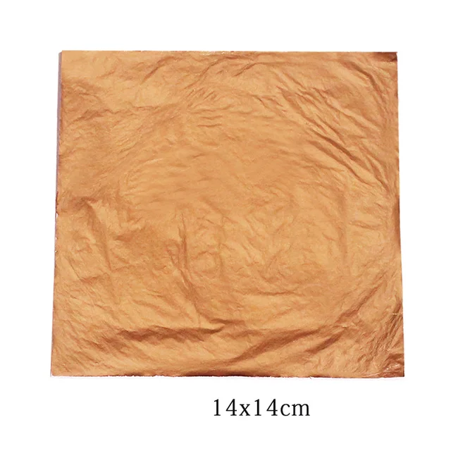 Gilding 14*14cm Gold Craft Foil Blätter 100 Silver Diy Paper Leaf Copper Sheets
