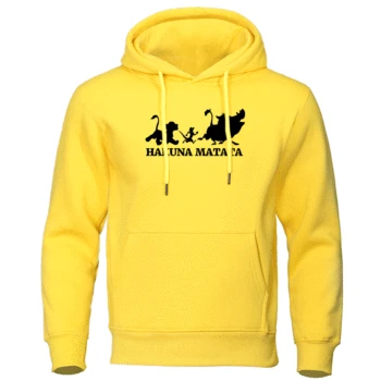 

The Lion King Pullover Cartoon Anime Hoodies Men Sweatshirt HAKUNA MATATA Print Tracksuit Casual Streetwear Mens Brand Clothing
