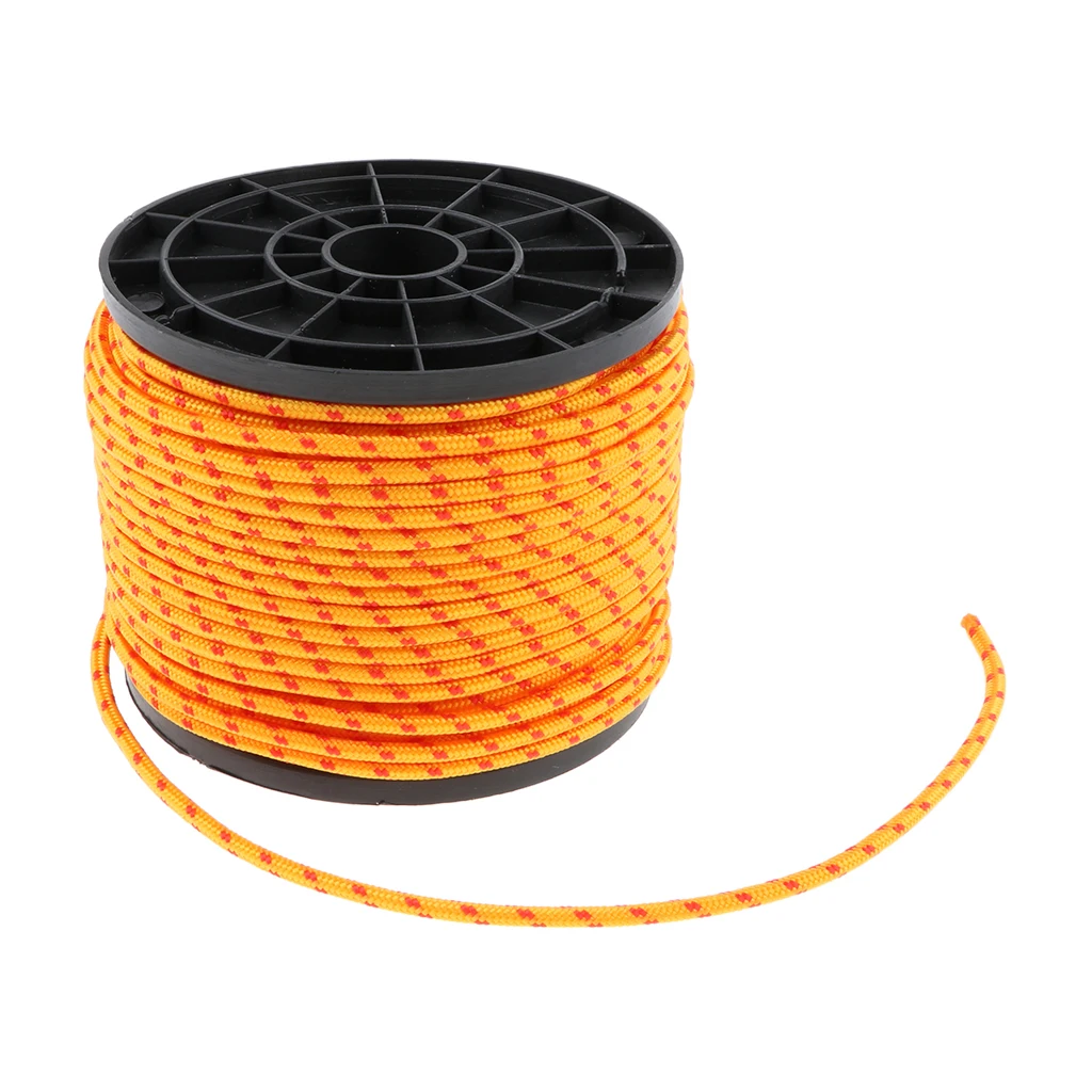 Guyline Cord High Visibility Tent Rope Guy Line for Rain Tarps, Tents, Hiking, Camping Gear 50m