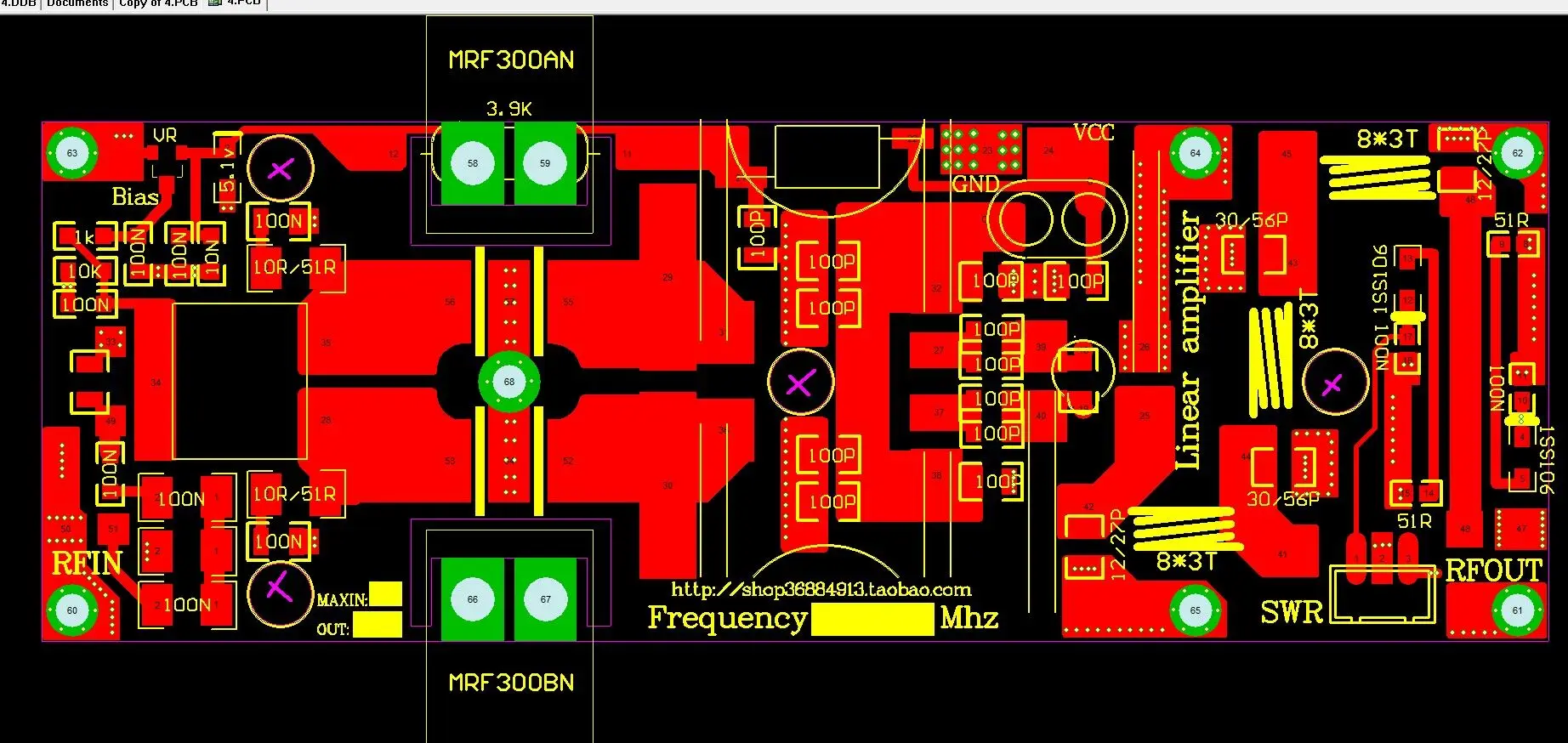500ワットMrf300 ldmos 144 mhz 2メートルリニアアンプキット