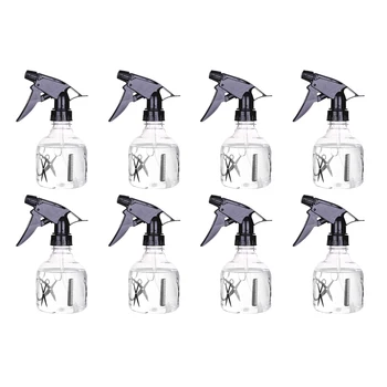 

8pcs Empty Spray Bottles Clear Plastic Portable Press Bottles Kettles Scissor Pattern Washing Tools For Hair Salon Garden