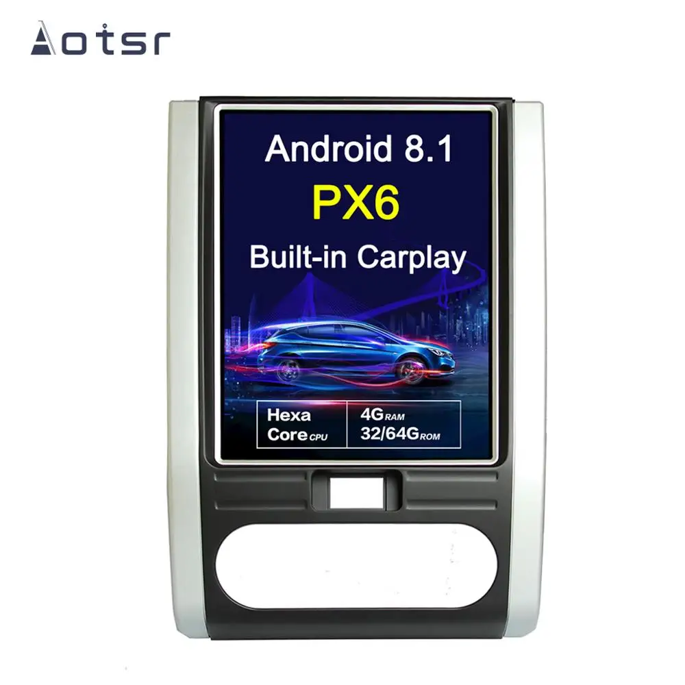 AOTSR Android 8,1 новейший Tesla стиль HD экран Автомобильный gps навигатор для NISSAN X-TRAIL Qashqai 2007+ WiFi мультимедийный проигрыватель радио