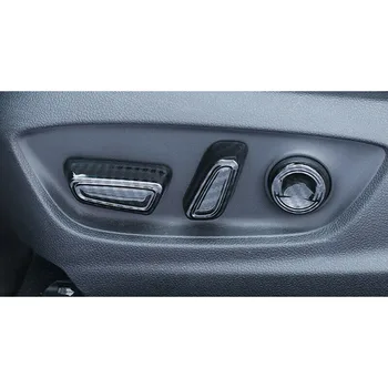 

Car Seat Adjustable sticker Auto Interior Decal 5pcs Carbon Fiber black