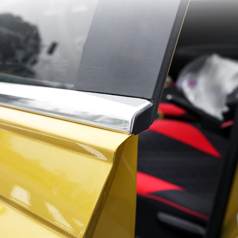 Автомобильный Стайлинг, наклейка на колонну для Volkswagen Polo Virtus MK6 AW-Н. В., накладка на окно, аксессуары для украшения внешнего кузова