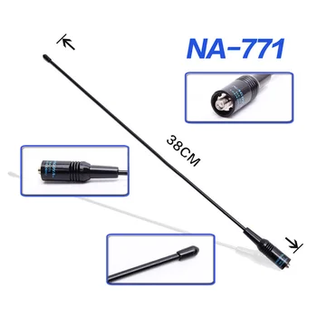 

NA-771 Black Walkie Talkie Antenna 144/430MHz Radio Handheld For PX-777 PX-666