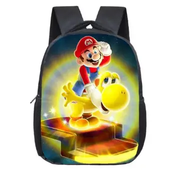 

12 Inch Super Mario Bros Sonic Printing Kindergarten Infantile Small Backpack for Kids Baby Cartoon School Bags Children