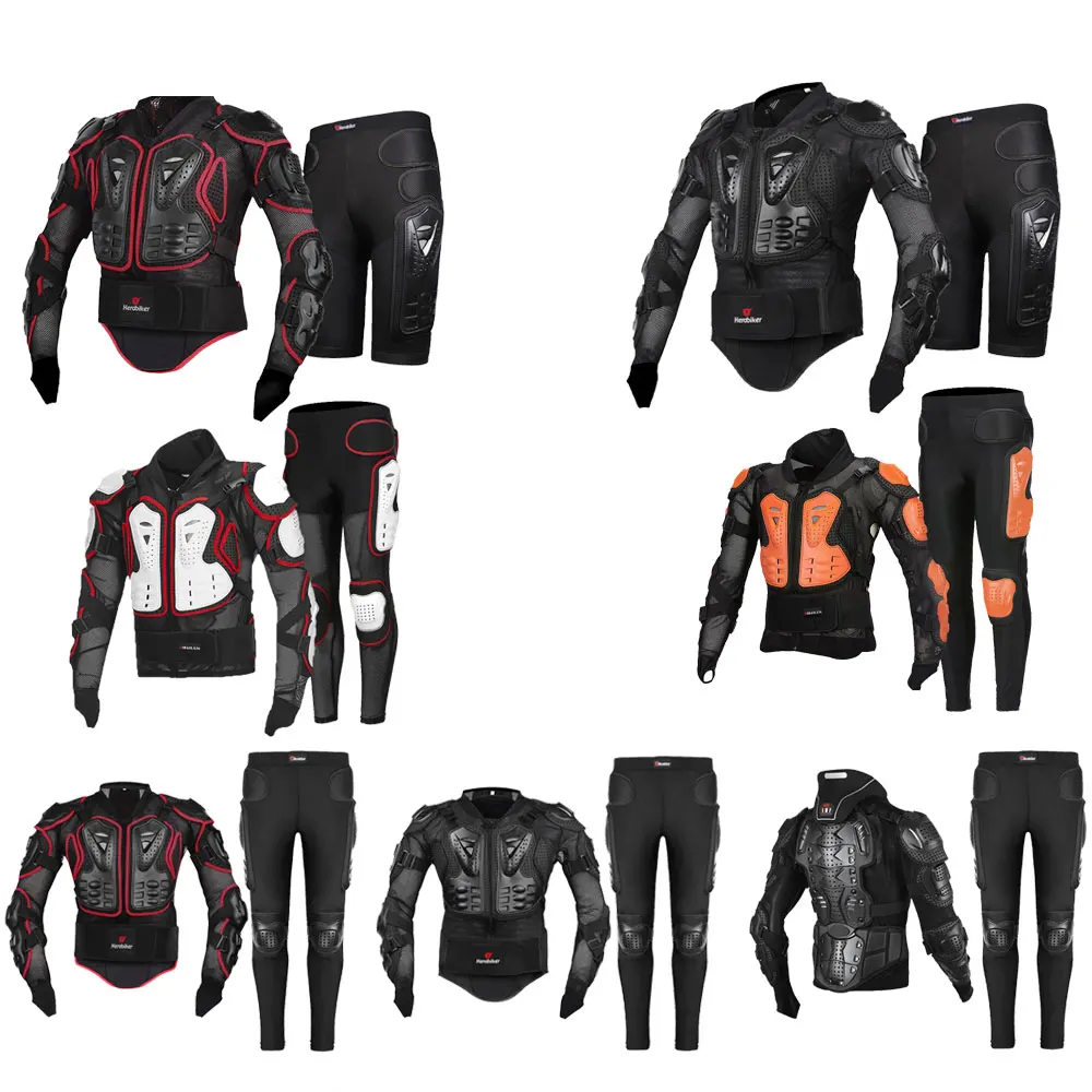 Herobiker-オートバイのジャケット,男性用,全身,モトクロス,レーシングジャケット,オートバイの保護,サイズS-5XL #