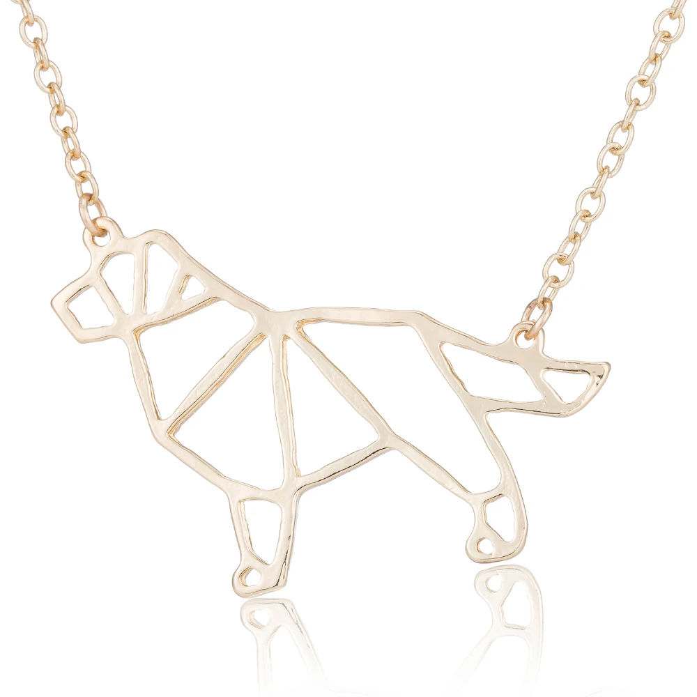 Origami Bull Terrier Necklace 副本