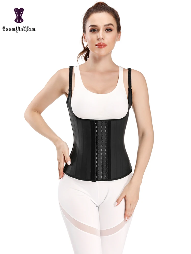backless shapewear Adjustable Waist Trainer 25 Steel Boned Slimming Corset Workout Girdle Vest Latex Women Body Shaper Plus Size XS -6XL #663 best shapewear for lower belly pooch
