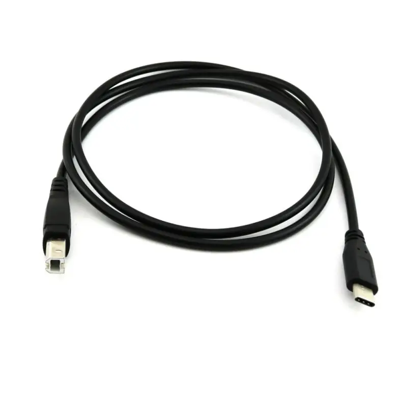 Высокое качество 1 м тип-c штекер USB B Мужской кабель для передачи данных USB-C Кабель-адаптер для принтера персонального компьютера