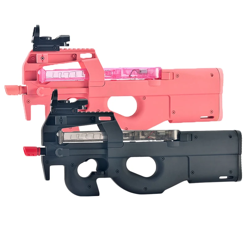 P90 нейлоновый игрушечный пистолет для мальчиков, водяной пулевидный пистолет, Электрический пулеметный пистолет, розовый, черный, для улицы, CS, боевая игра, детские подарки