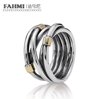 

FAHMI 100% 925 Sterling Silver 1:1 Limited Edition 190383 Rope Bands Ring Vintage High Quality Women's Ring Jewelry