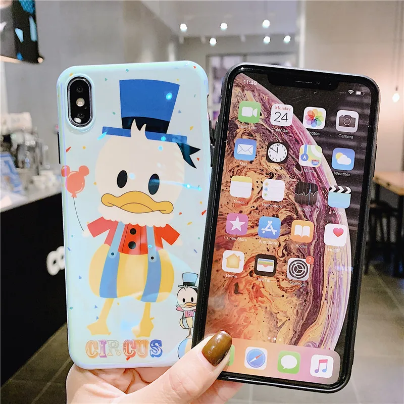 Мультфильм Дональд Дейзи Blu-Ray Кронштейн телефона чехол для iphone 6 6S 7 8 Plus X мягкие чехлы для iphone 11 Pro MAX XS чехол для MAX XR