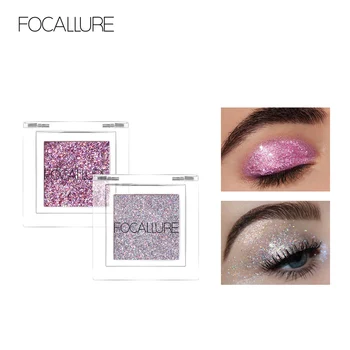 

FOCALLURE Single Monochrome Eyeshadow Glitter Eye Shadow 6 Colors Waterproof Eyeshadow Palette Long Lasting Eye Makeup Cosmetics