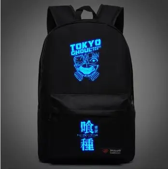 

Luminous Tokyo Ghoul White Hair Kaneki Ken Backpack School Bags for Teenagers Bagpack Satchel Travel Bags Mochila Feminina