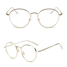 BZ328 винтажные овальные металлические прозрачные линзы очки для женщин и мужчин художественная оправа простые очки новые JUN7_45