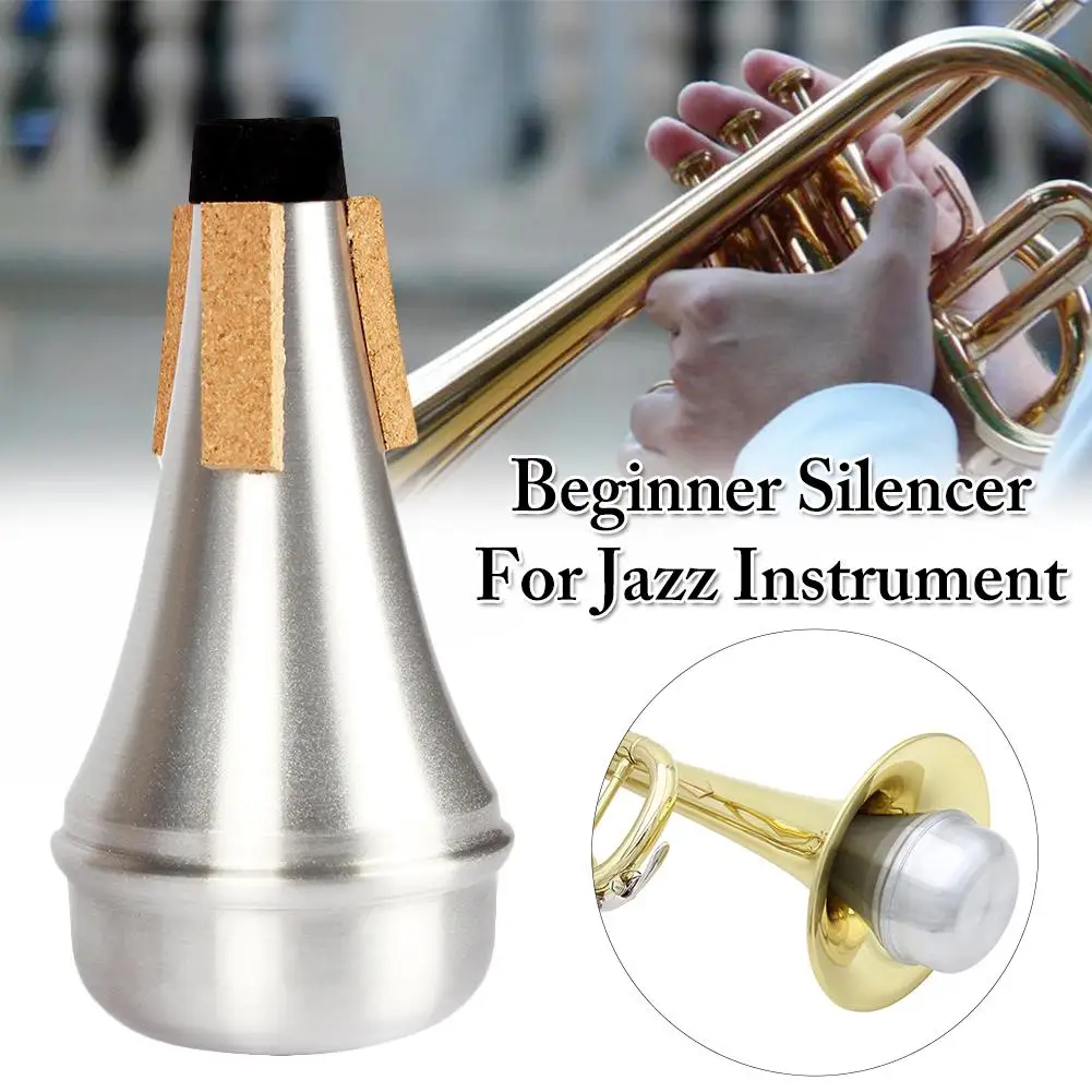 

Aluminium Straight Trumpets Mute Musical Instrument Muffler Silencer Practice Tool For Beginner