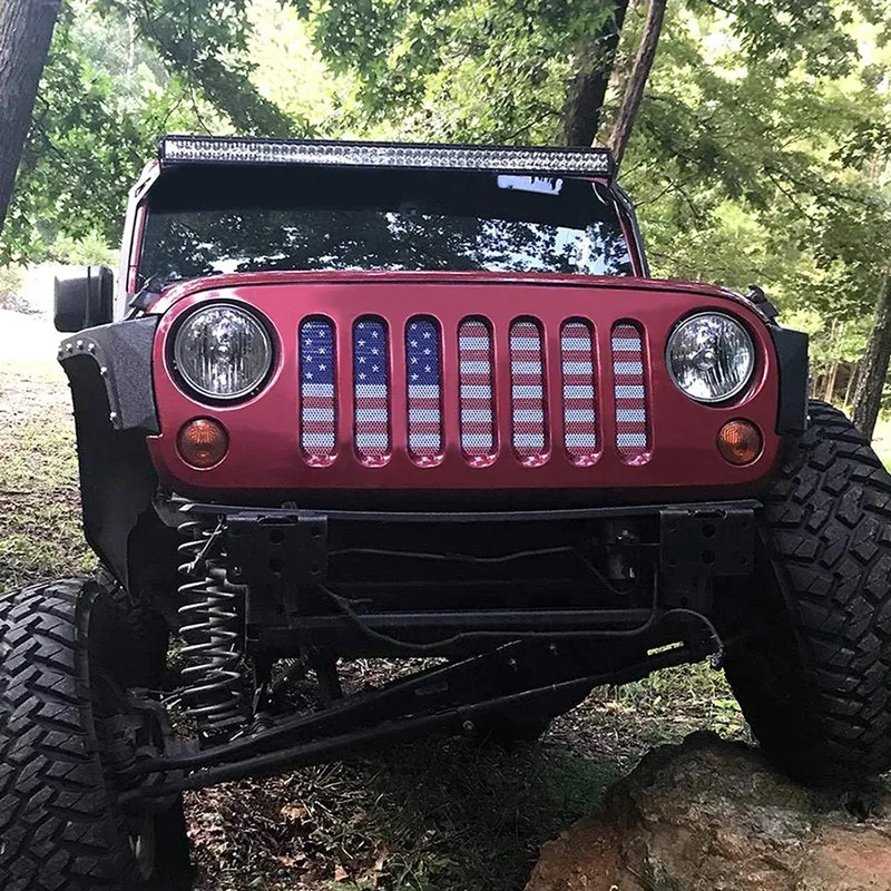 Передняя решетка, сетчатая вставка, ошибка, экран, вставка, решетка для Jeep Wrangler JL JLU-, автомобильные аксессуары