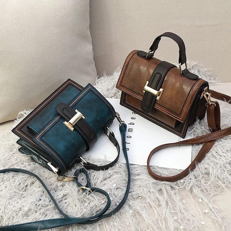 MONNET CAUTHY/осенние новые женские сумки, классические винтажные стильные модные сумки, однотонные коричневые, винно-красные, темно-синие сумки через плечо