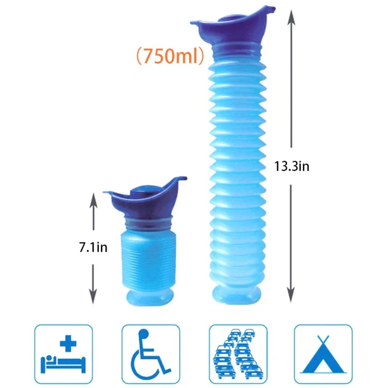 

750ml Outdoor Unisex Portable Kids Urinal Kids Car Travel Camping Urination Pee Toilet Urine Device Bottle Survival kit AHPU