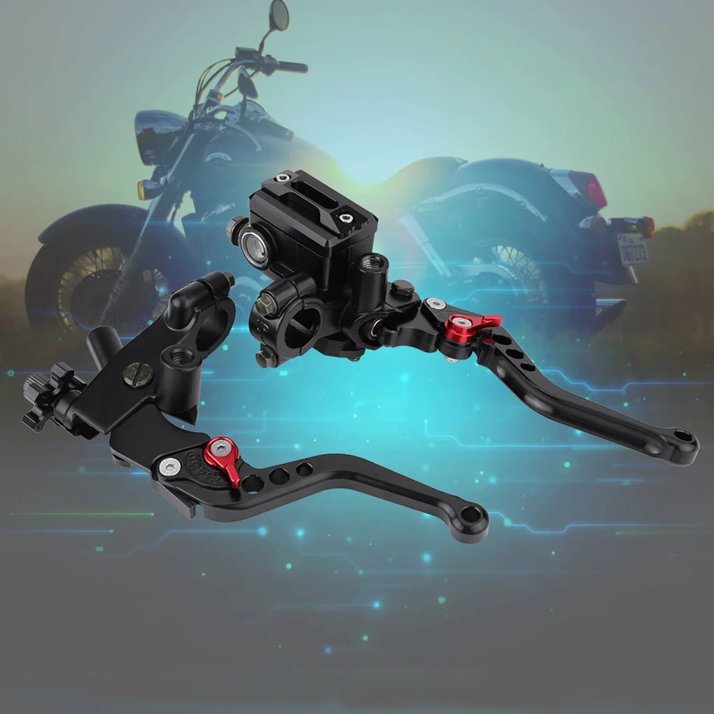 1 Pair Replacement for Honda Yamaha Brake Clutch Pump Lever Motorcycle Hydraulic Master Cylinder 7/8inch 12.7mm CNC
