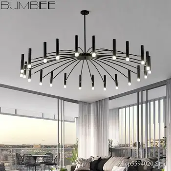 

Nordic Modern Chandelier Concise Creative Decor Home Indoor Living Room Dining Room Atmospheric Fashion Ins Industrial Lighting