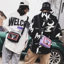 INS Студенческая сумка на плечо в японском стиле, суперпожарная сумка на плечо в американском стиле, женская уличная сумка для танцев в стиле Харадзюку