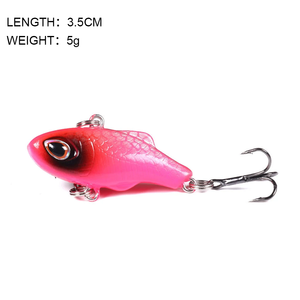 3.5cm Fishing Lure Sinking Mini Crankbait Vibration Artificial Hard Bait Winter Ice Fishing Wobbler Bass Fishing Tools Tackle