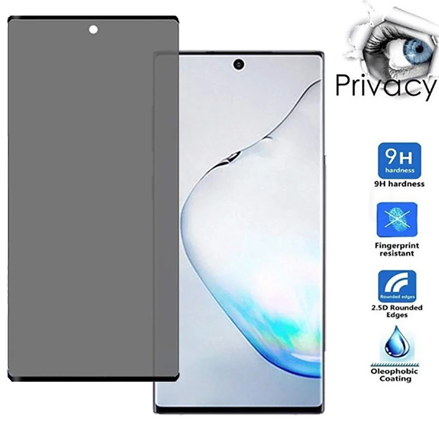 3D полное изогнутое анти шпионское закаленное стекло для Samsung Galaxy Note 10 Plus Pro защита
