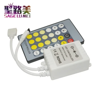 

DC 12V 24V Color Temperature CCT LED Controller IR 24Key 4Pins Remote Control For Double Color SMD 5050 5630 5025 LED Strip Tape