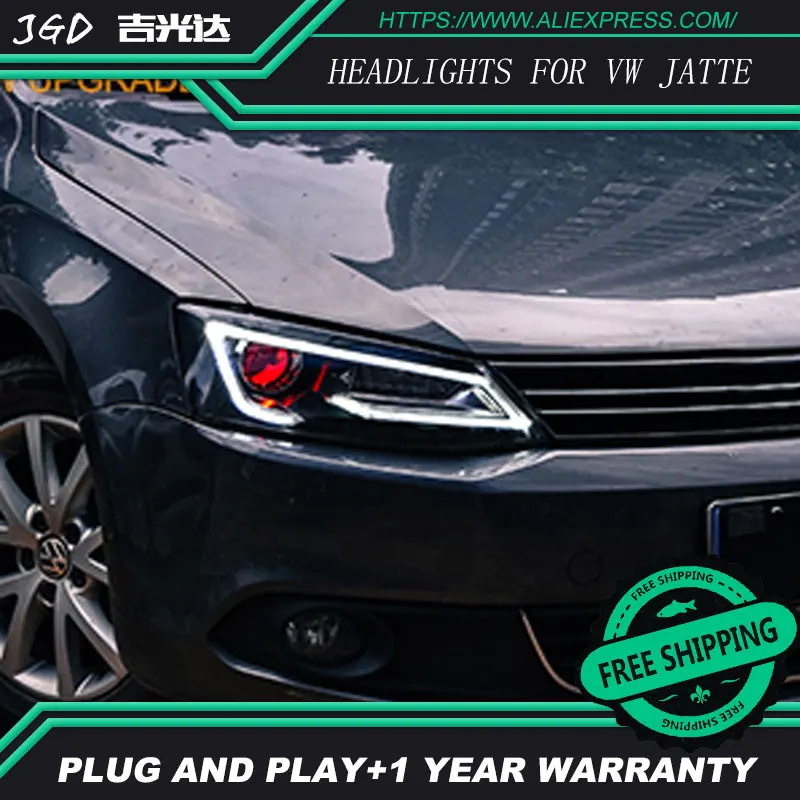 Автомобильный Стайлинг для VW jetta фары 2012 2017 LED DRL линзы с двойным лучом H7