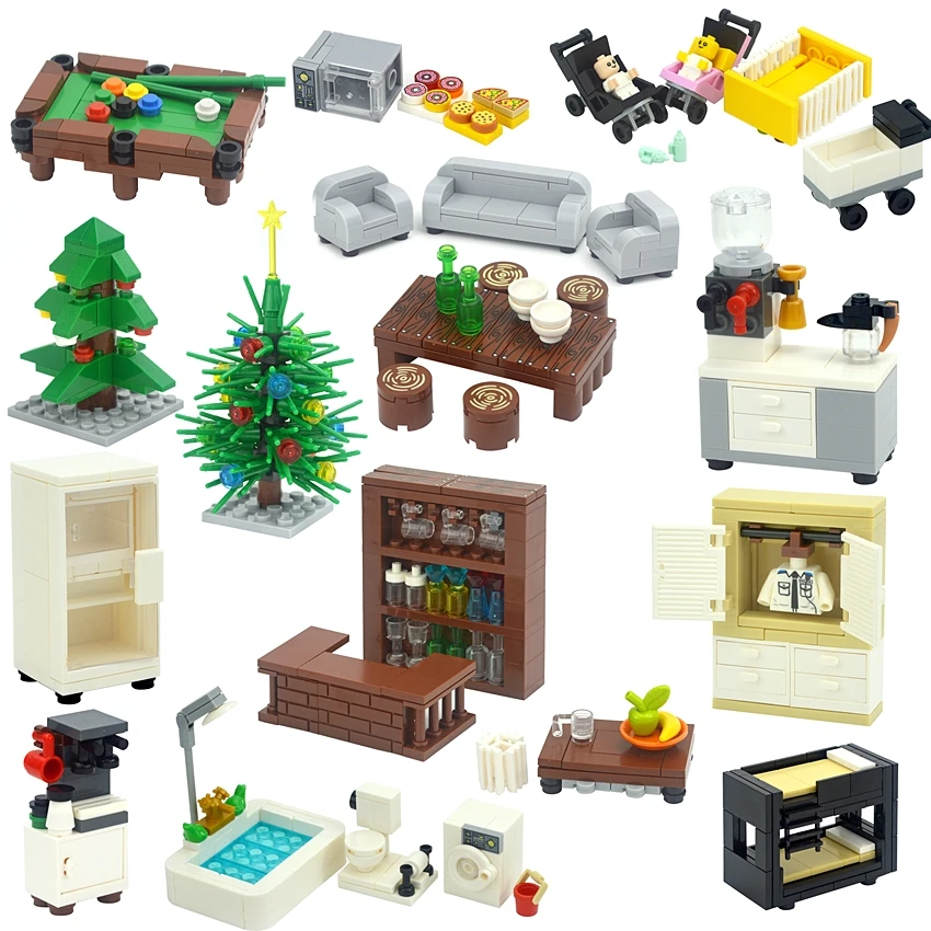 Creative Building Block Furniture and Accessories Set