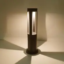 2 шт. теплый белый светодиодный наружный цилиндр Газон лампа IP44 водонепроницаемый освещение для внутреннего двора Рабочая температура-15-45 по Цельсию