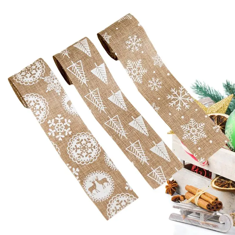3pcs Christmas Ribbon Chic Christmas Tree Ornament for Party Prom Ball