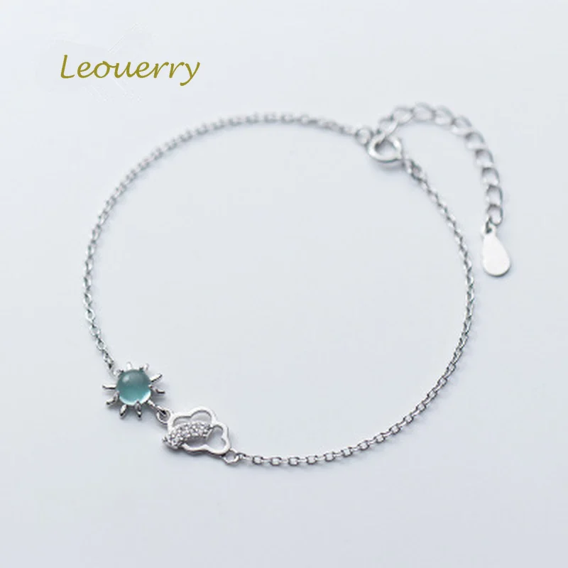 

Leouerry Opal Crystal Sun Cloud Chain Bracelet Personality Original Female Trendy Resizable Bracelets for Women Girl Jewelry