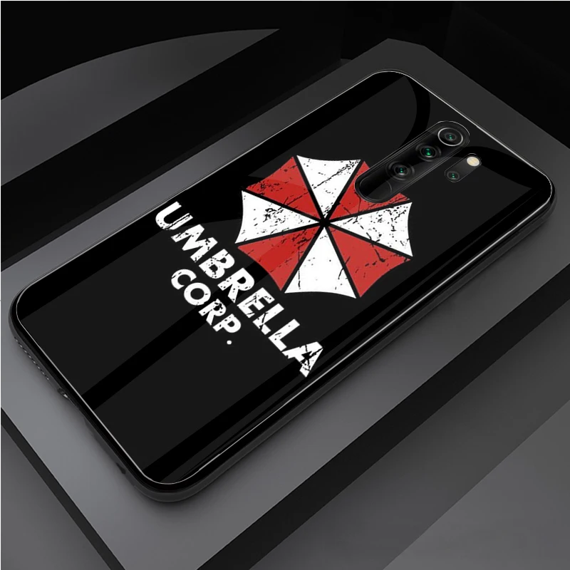 Tập Đoàn Umbrella Kính Cường Lực Điện Thoại Ốp Lưng Cho Redmi Note 5 6 7 8 9 Pro Note8T Note9S Redmi8 9 Bao vỏ xiaomi leather case cosmos blue Cases For Xiaomi