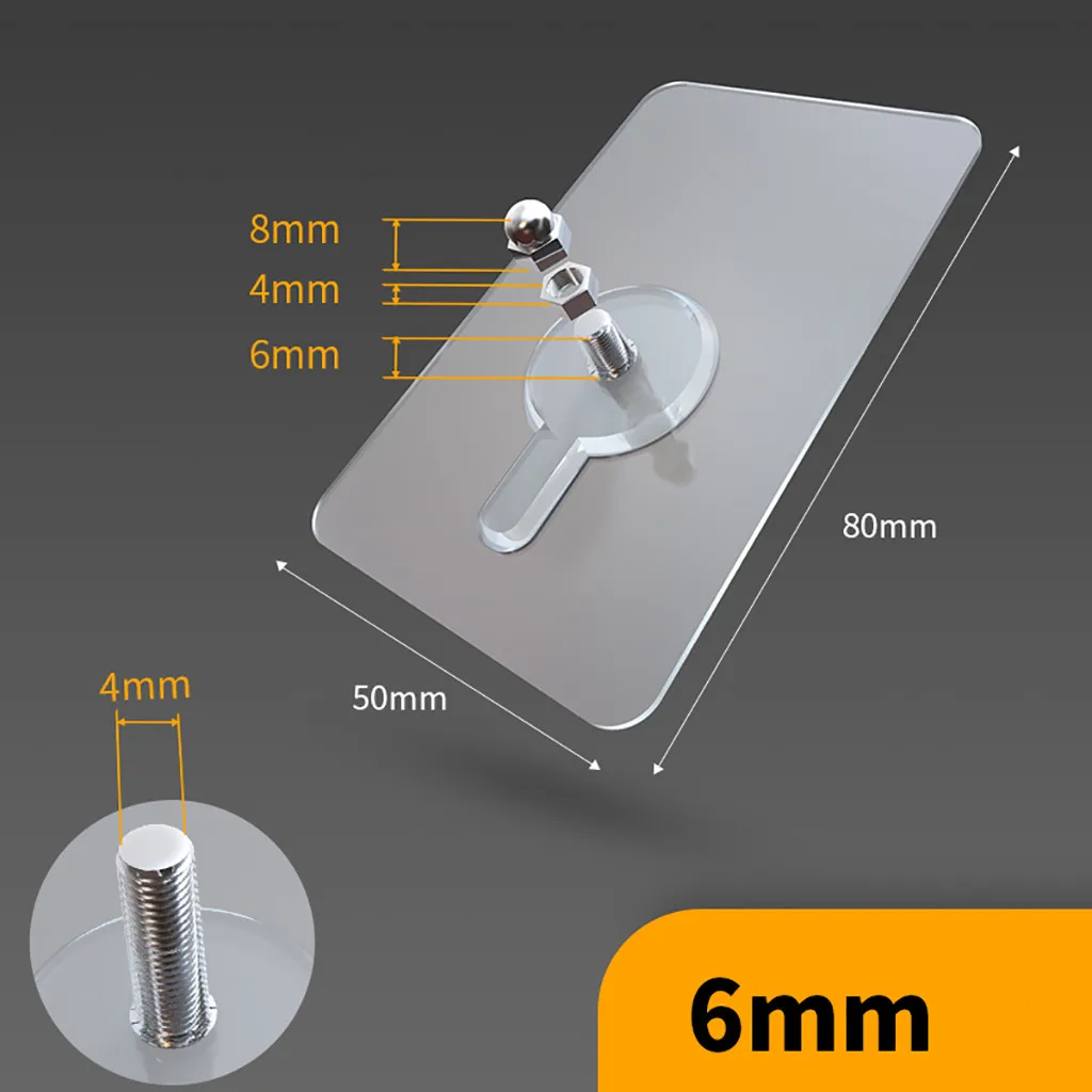 Gancho adhesivo fuerte sin costuras para pared, perforador de clavo, estante de montaje, barra de tornillo, sin traza, gancho de pared, n. ° 50g